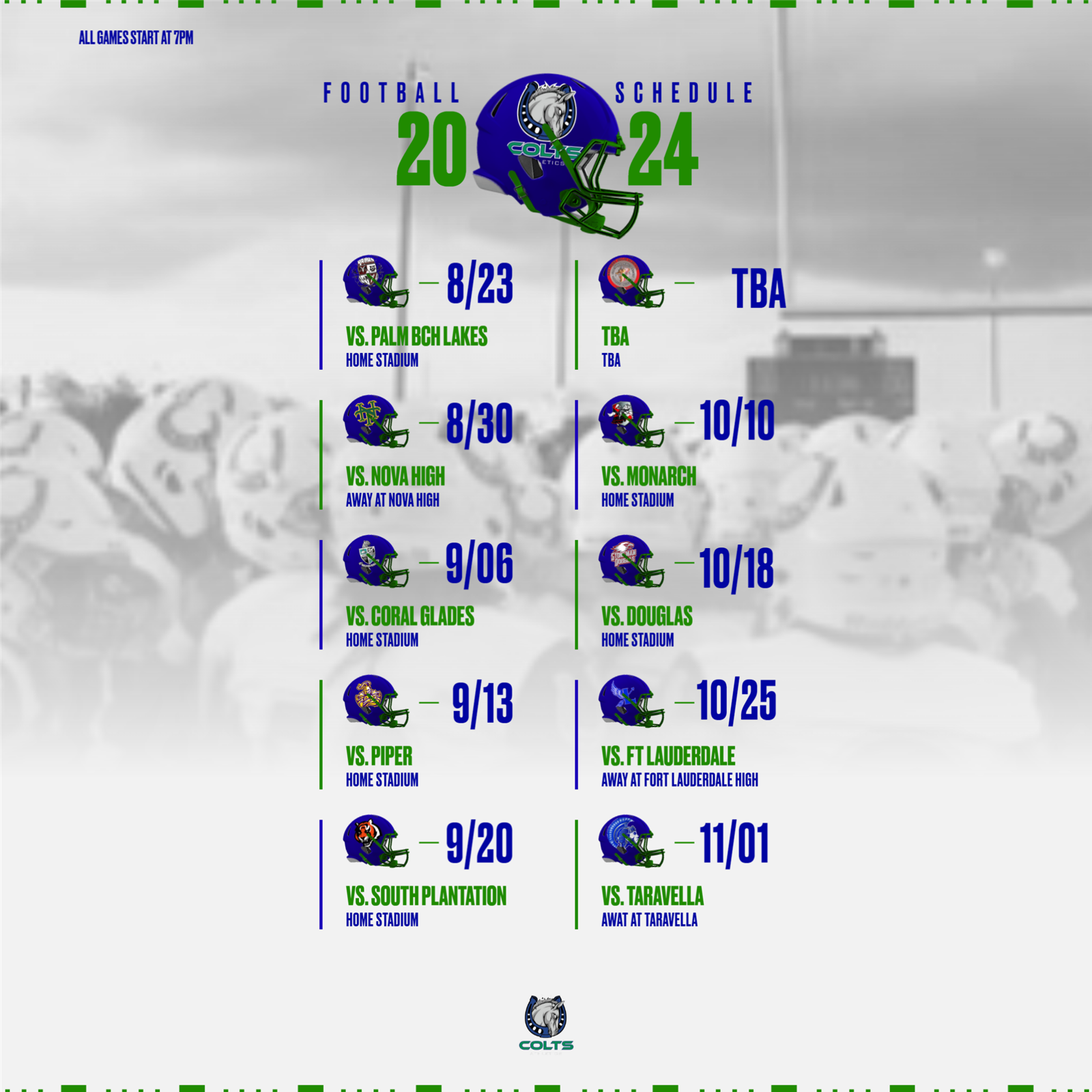 Football Team schedule - 24/25 Season
